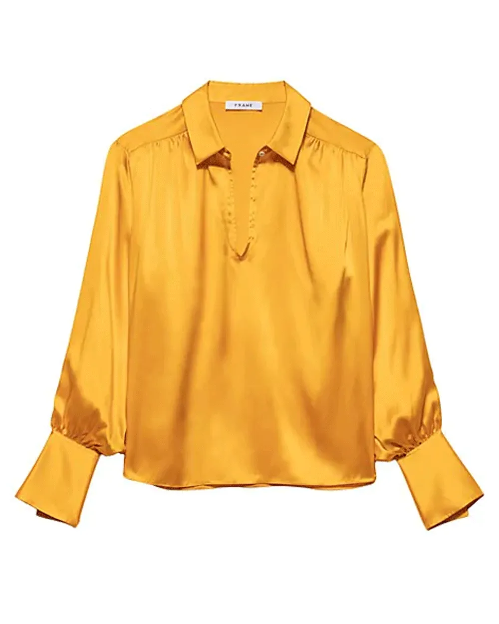 Nectarine Satin Keyhole Popover Shirt