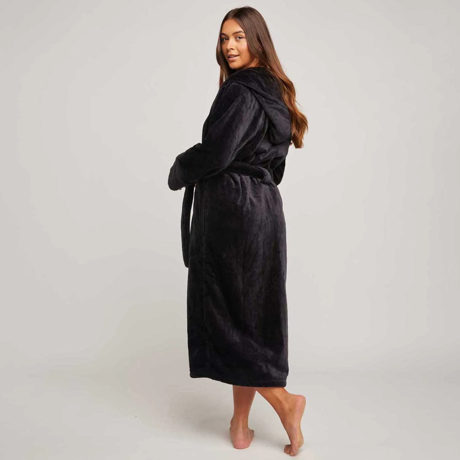 Organic Cotton Hooded Robe - Womens