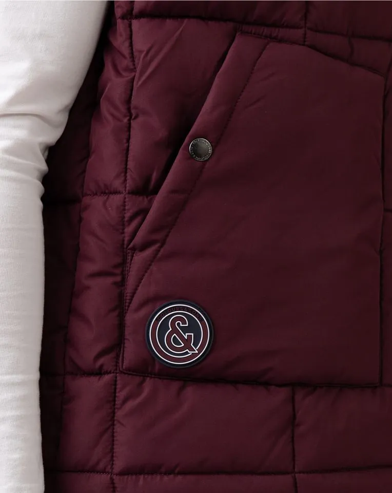 Padded Vest - Burgundy | Navy