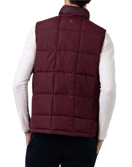 Padded Vest - Burgundy | Navy