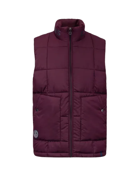 Padded Vest - Burgundy | Navy