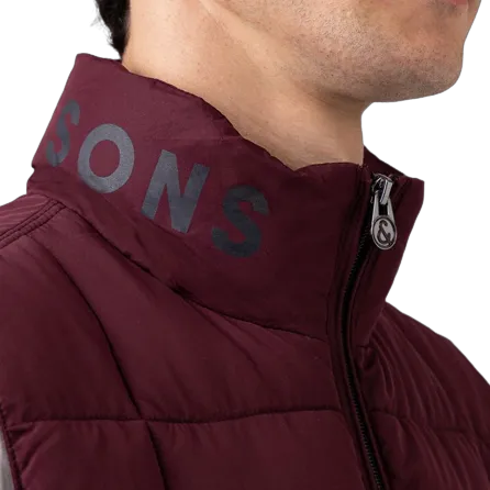 Padded Vest - Burgundy | Navy