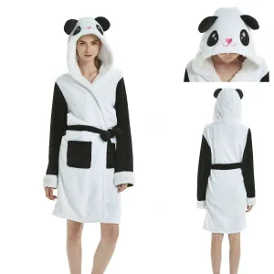 Panda Kigurumi Robes Adult Animal Pajamas Softest Bath Robe