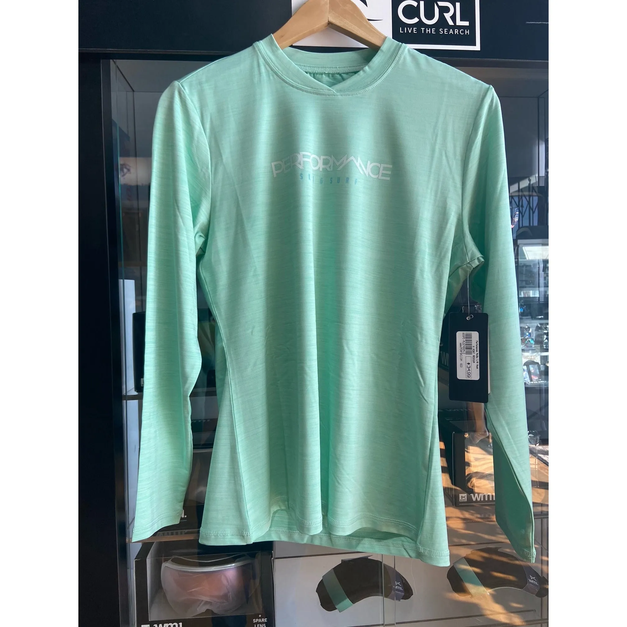 Performance Malibu L/S Rash- Heather Mint