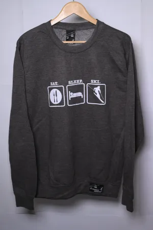 Powder Monkeez Grey Sweatshirt - Medium