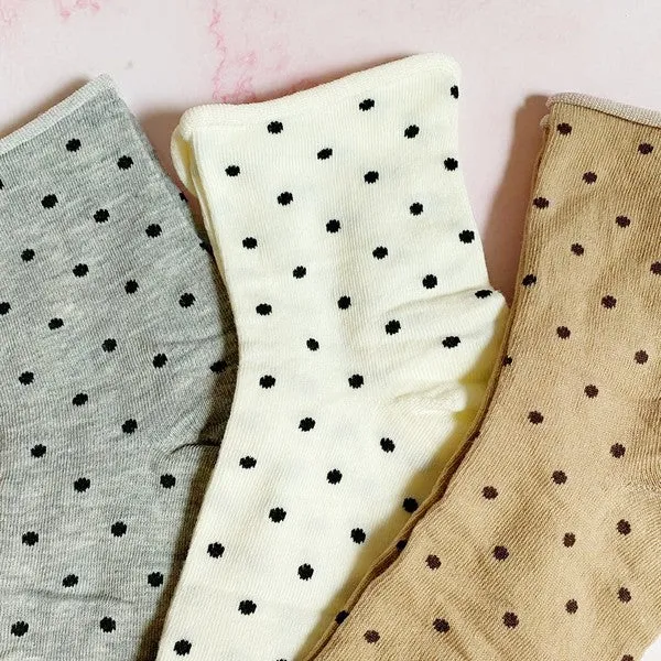 Precious Polka Dot Socks | Set Of 3 Pairs