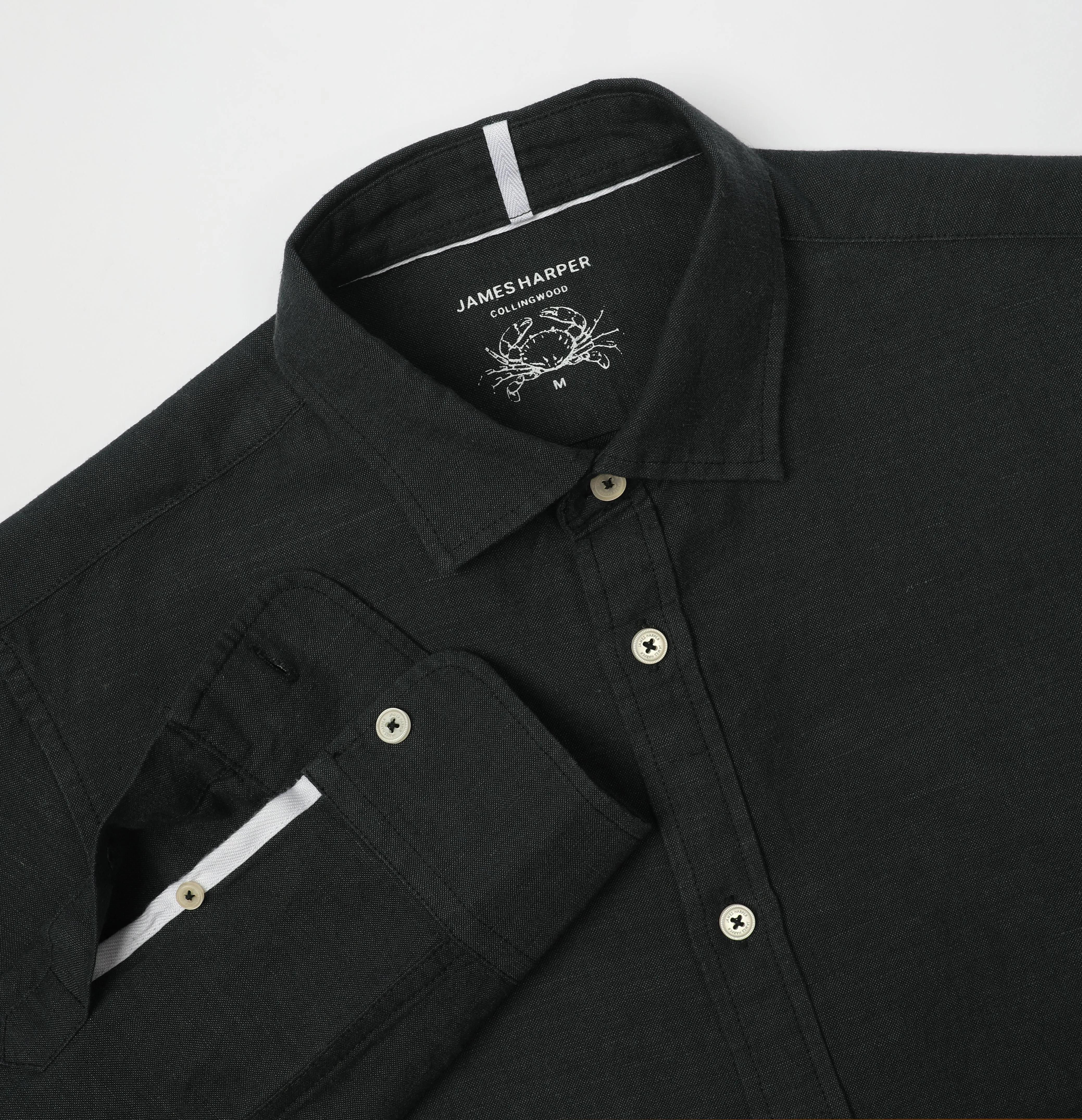 Relaxed Fit Licorice Linen Shirt