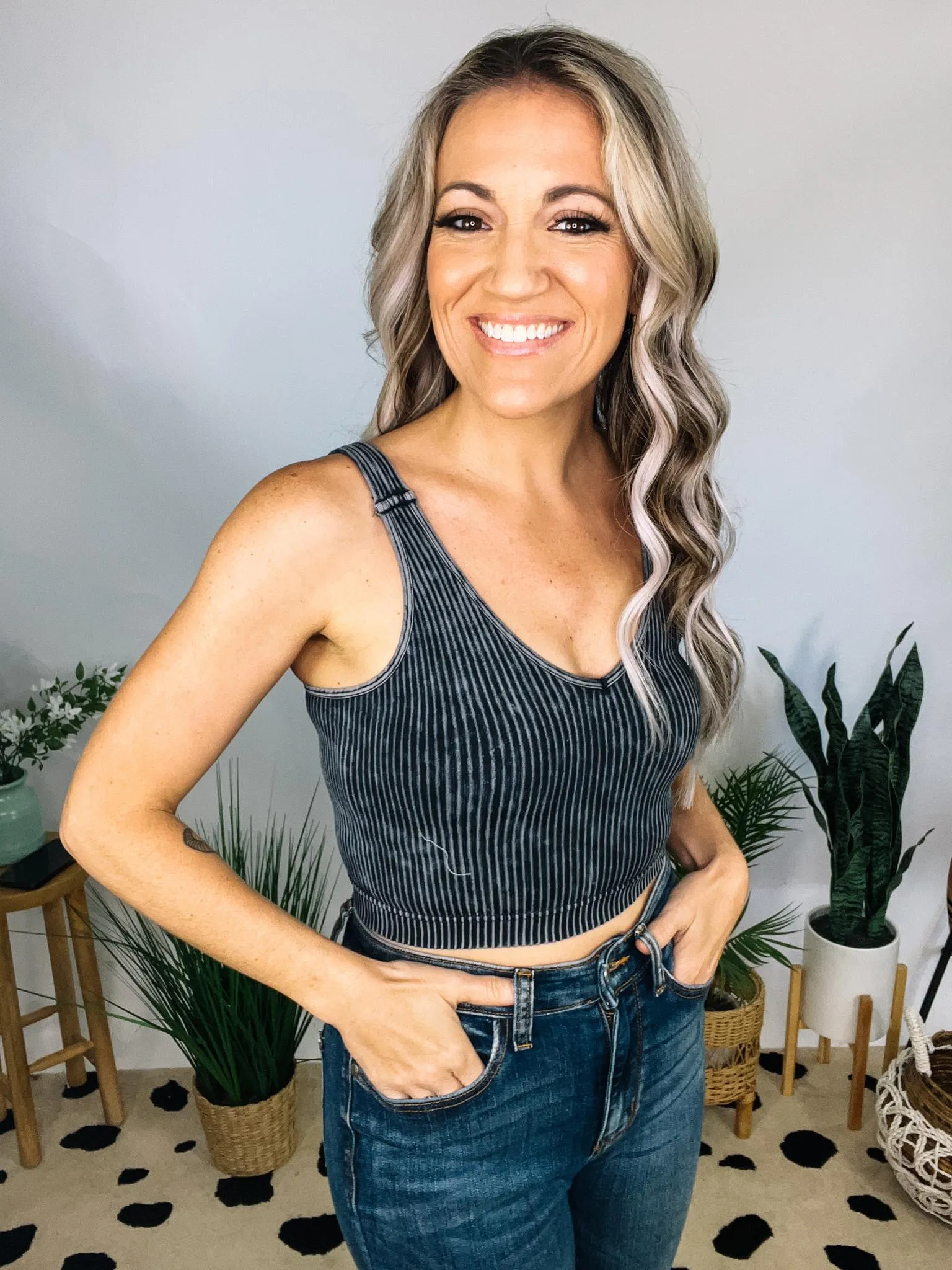 Ribbed Cropped Tank