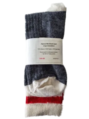 S722 Alpaca Rib Traditional Sock Ladies XL / Mens Large