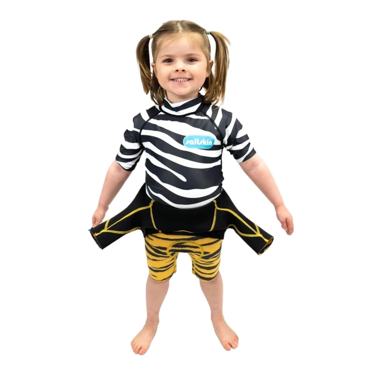 Saltskin Youth Kids UV Rash Vest - Zebra