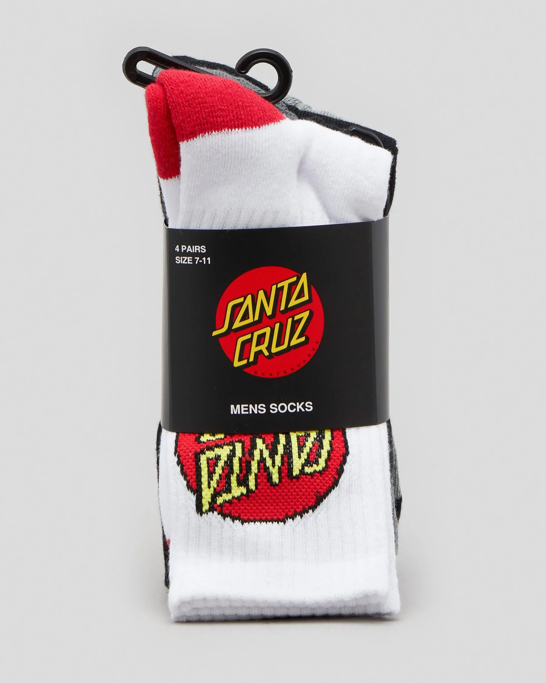 Santa Cruz Classic Dot 4 Pack Crew Socks