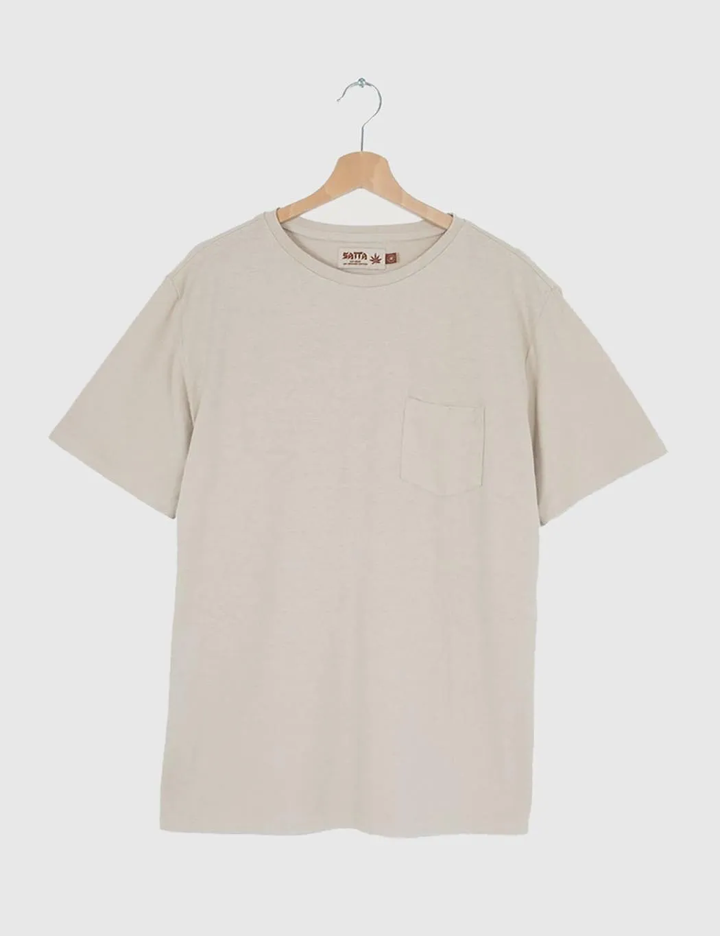 Satta Hemp Pocket T-Shirt - Calico Cream