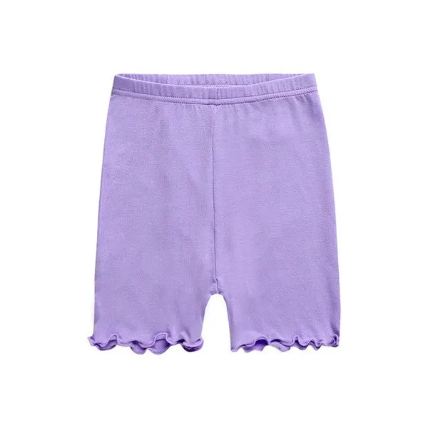 Shirring Light Purple Short Sleeve Pajamas