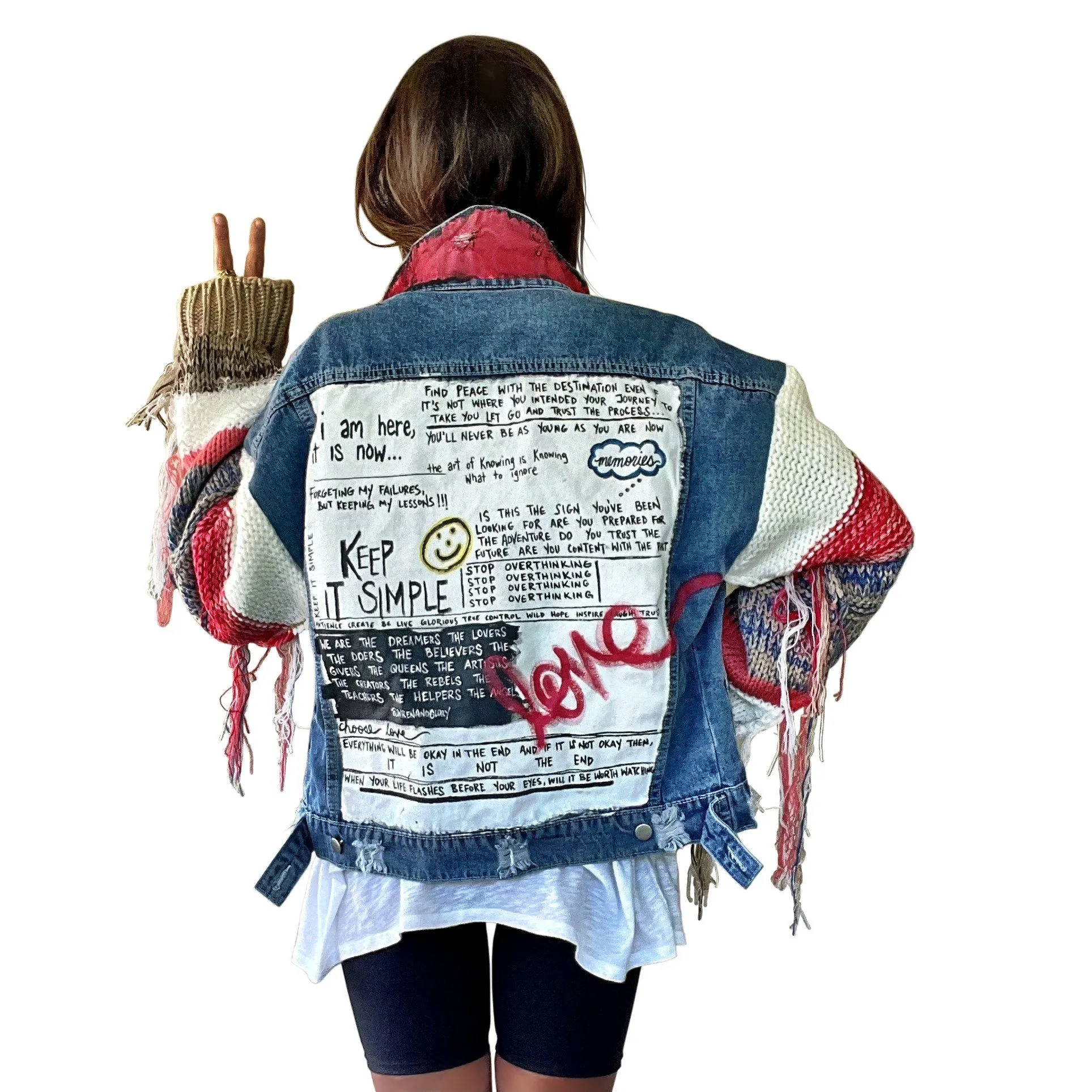 'SIMPLE THOUGHTS' DENIM JACKET