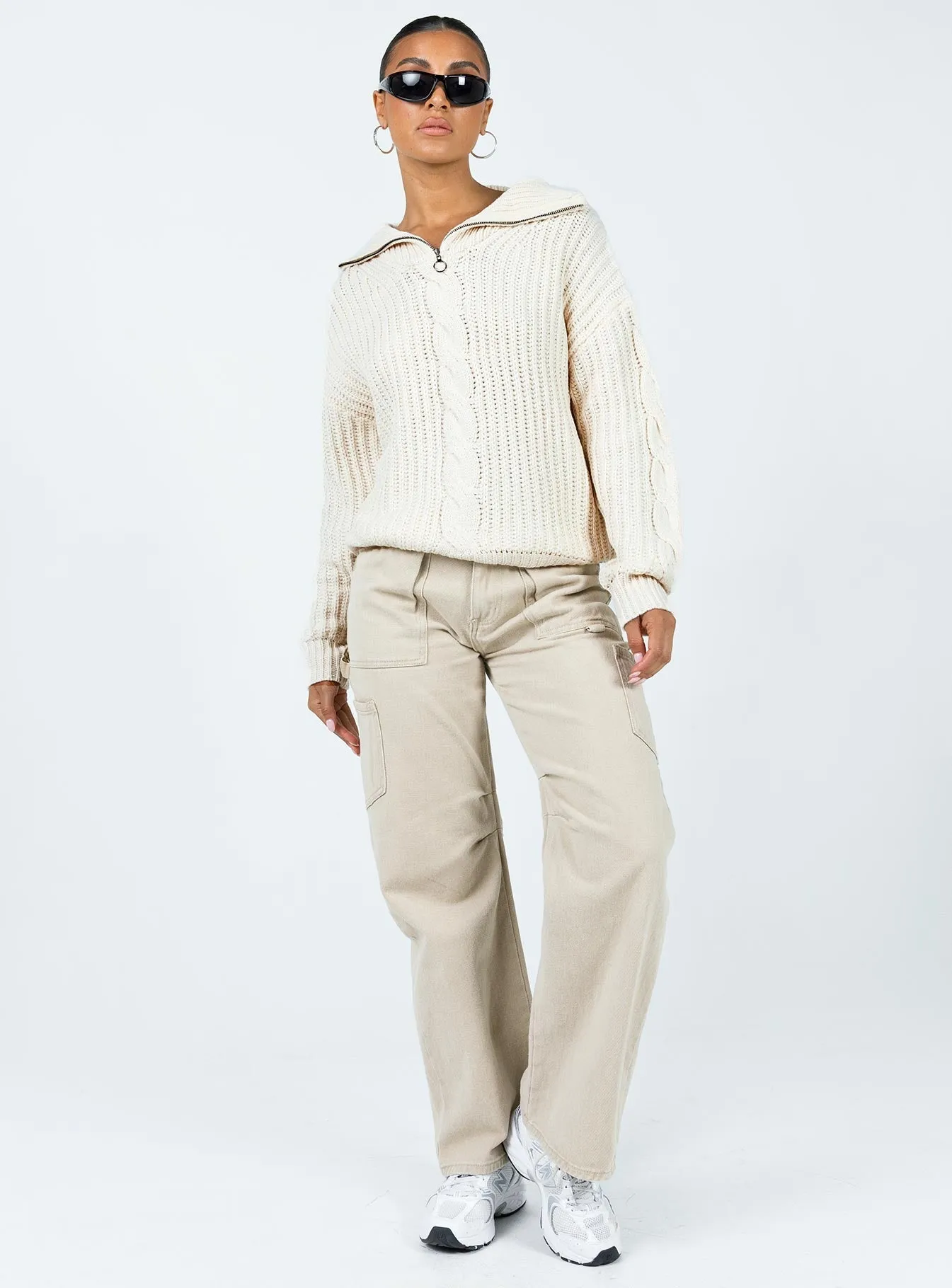 Siya Knit Sweater Beige