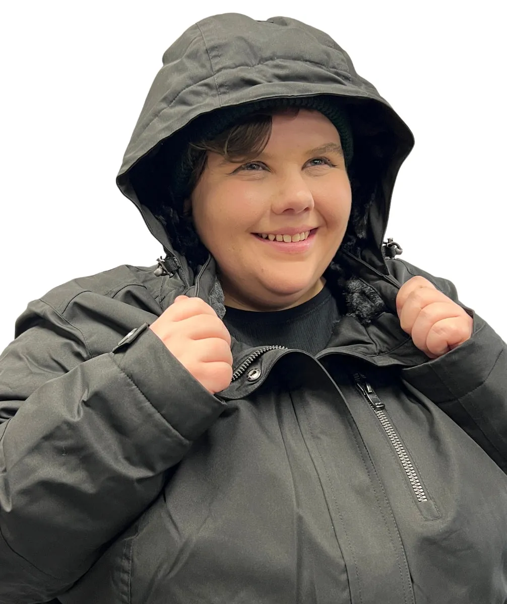 Stoy Abbey Tech Womens Plus Size Snow Jacket Black size 26