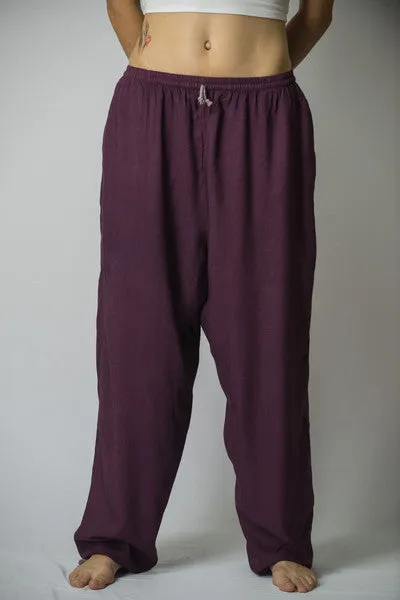 The Best Super Soft Cotton Yoga Pants Ever Elastic Waist Wine