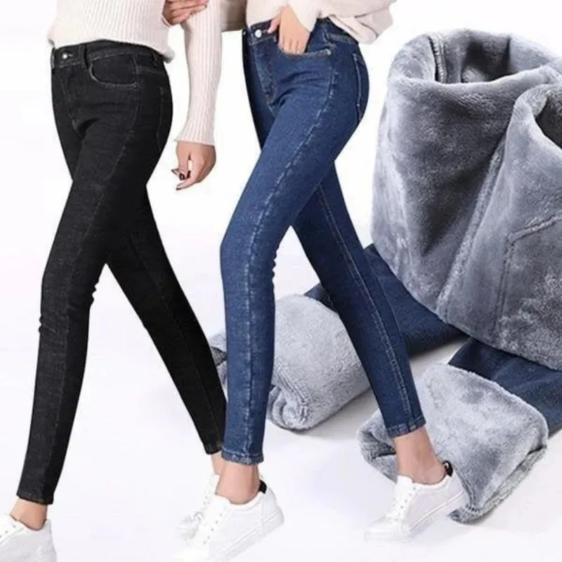 Thermal Fleece Denim Jeggings