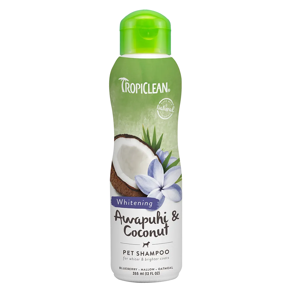 Tropiclean Whitening Awapuhi & Coconut Pet Shampoo 12oz