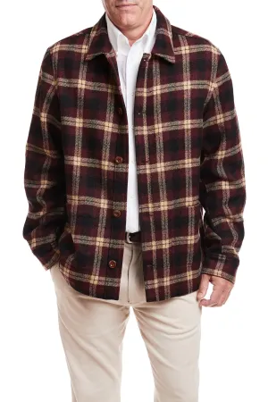 Tweedbank Milled Wool Jacket Red and Tan Plaid