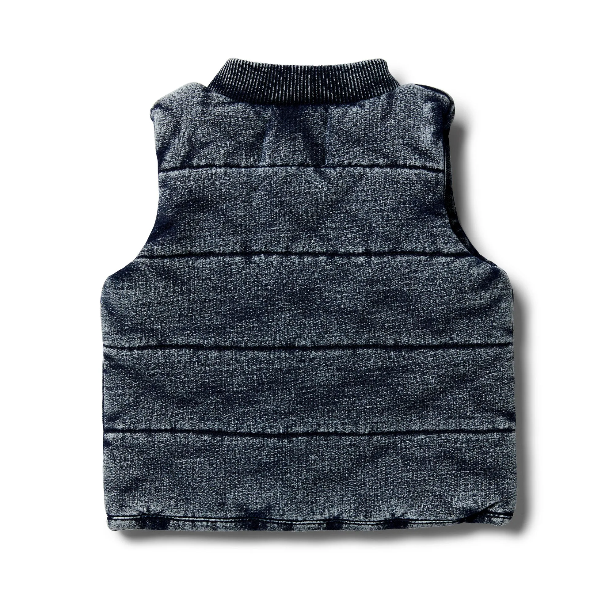 Twilight Blue Denim Look Quilted Vest