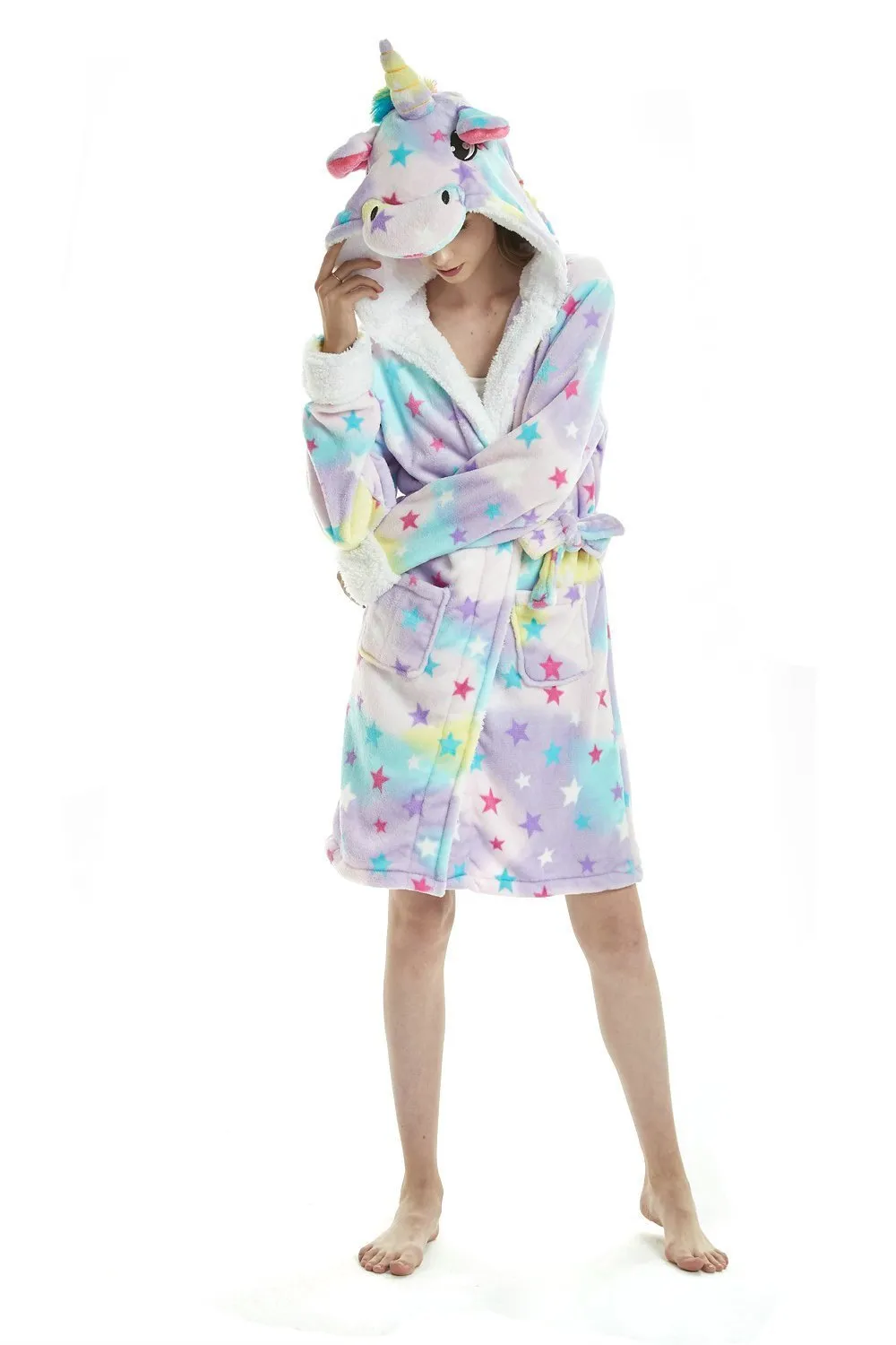 Unicorn Kigurumi Robes Adult Animal Pajamas Softest Bath Robe