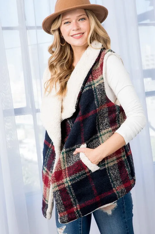 Warm Plaid Vest