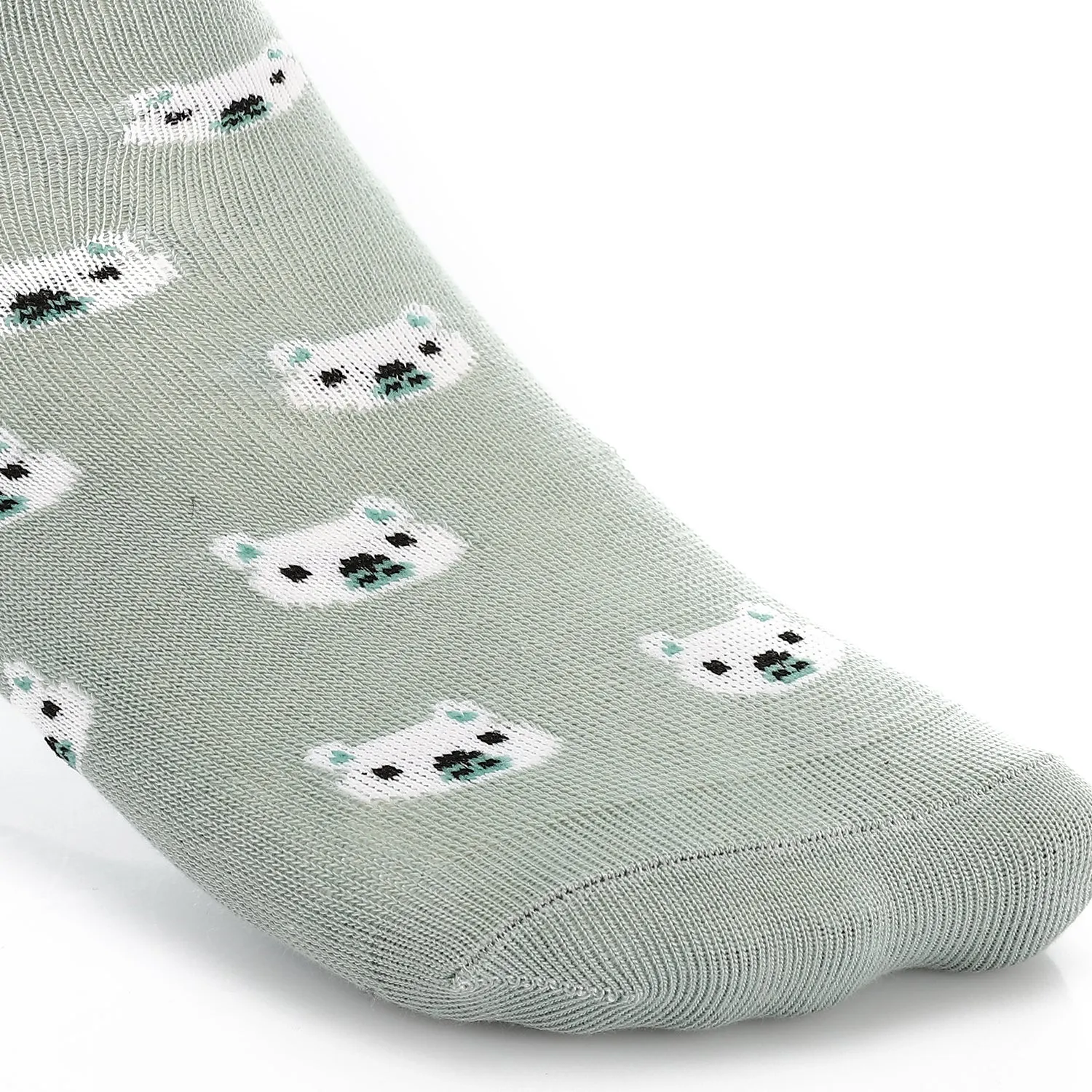 Women Socket Socks with Printed-Mint