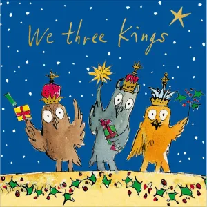 Woodmansterne We Three Kings Owls Christmas Card