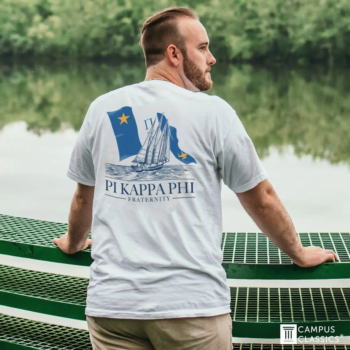 ZBT Comfort Colors White Seafarer Short Sleeve Tee